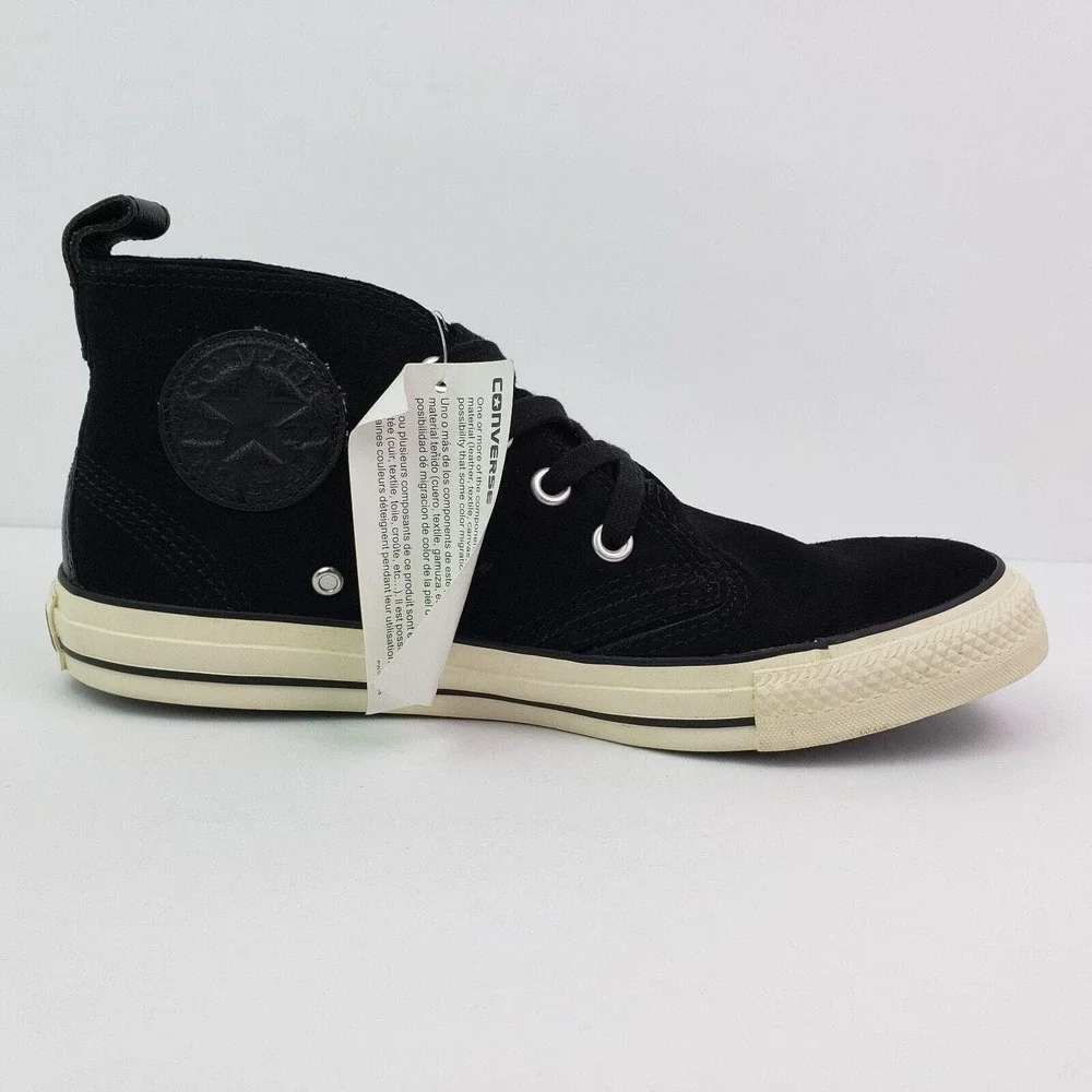 Converse Chuck Taylor Berkshire Mid Mens Sz 8 Womens Sz 10 Black Suede Shoes